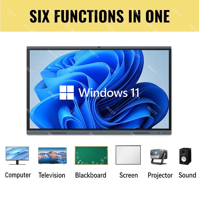 Factory OEM 4K UHD Interactive Board Interactive Flat Panel Smart Whiteboard 65/75/86/98/110 Inch 75 Inch Interactive Whiteboard